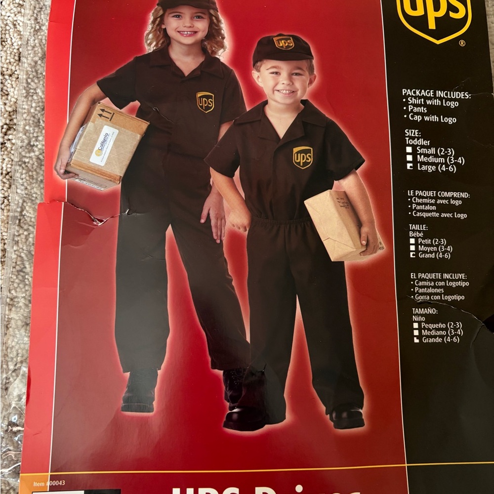 Kids Costume Set - UPS costume